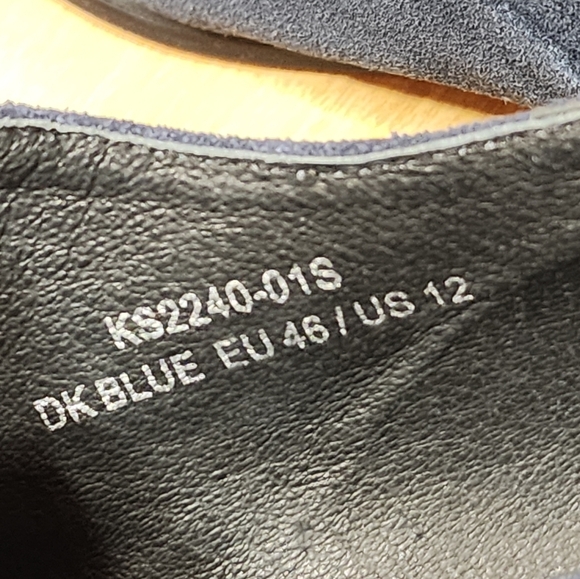 Carrucci Leather Suede Navy Blue Cap Toe Oxford Dress Shoes Men's Size 12 New - Picture 3 of 14